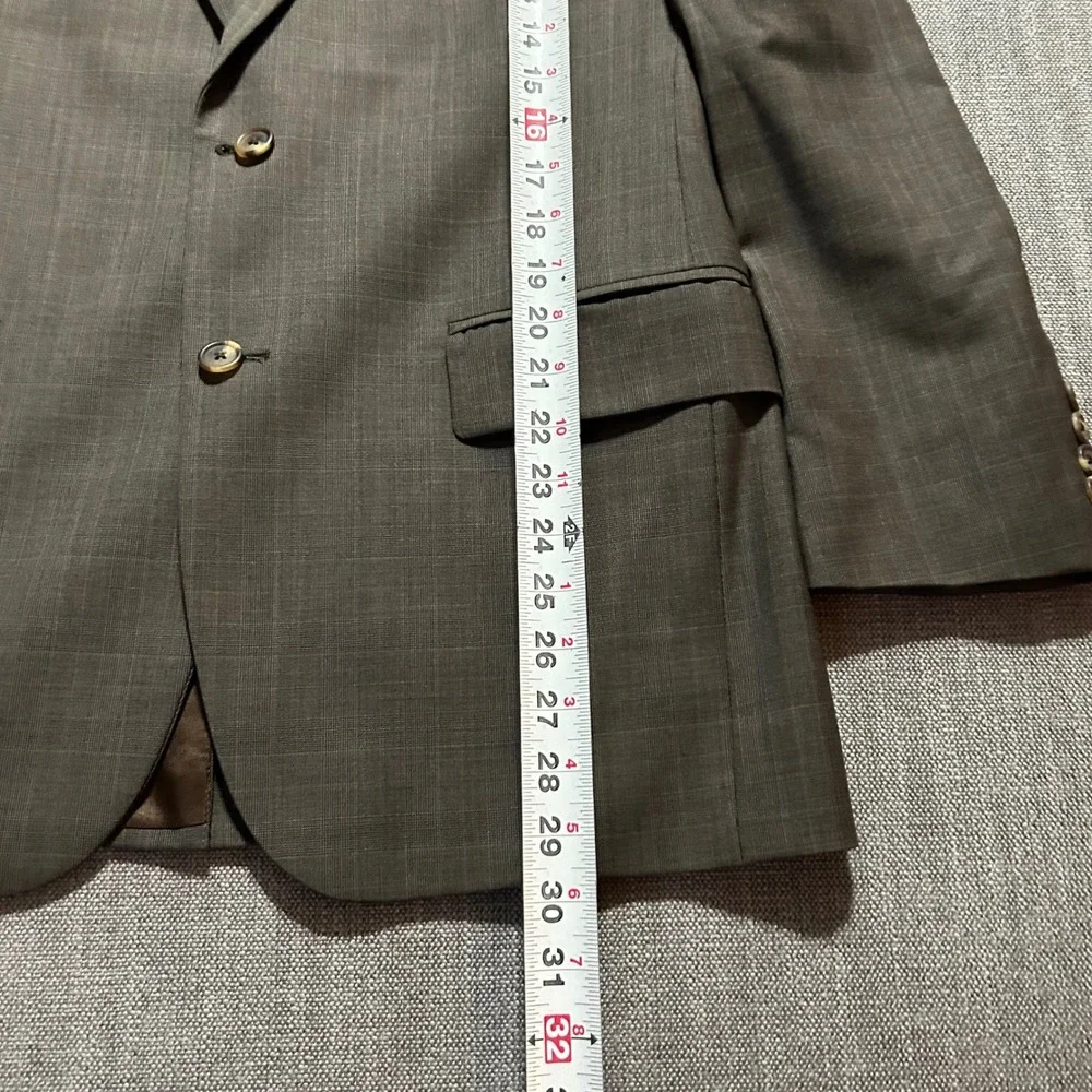Jos A Bank Mens 40SH Brown Glen Check 100% Wool 2 Button Blazer Sport Coat‎ 40S